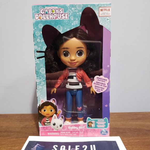 Gabbys Dollhouse Gabby Girl 8” Doll Figure with Cat Ears Headband Netflix New - Picture 1 of 2